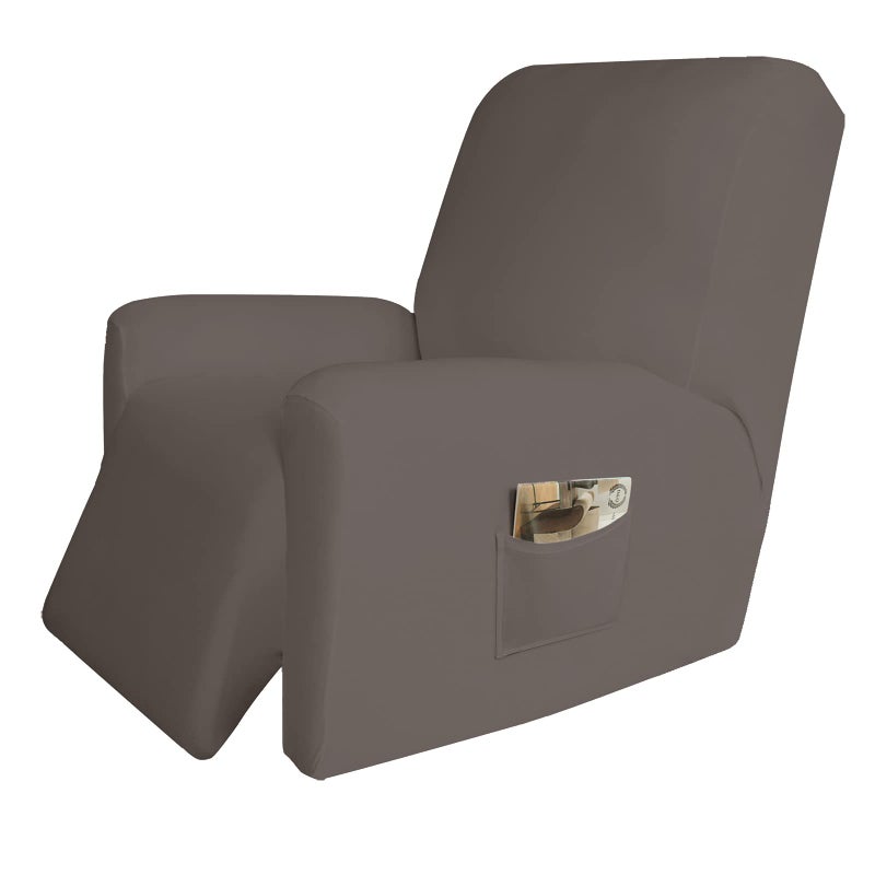 Easy-Going 4 Pieces Microfiber Stretch Recliner Slipcover â€“ Spandex Soft Fitted Sofa Couch Cover, Washable Furniture Protector with Elastic Bottom for Kids, Pet(Recliner, Taupe) - Image 1